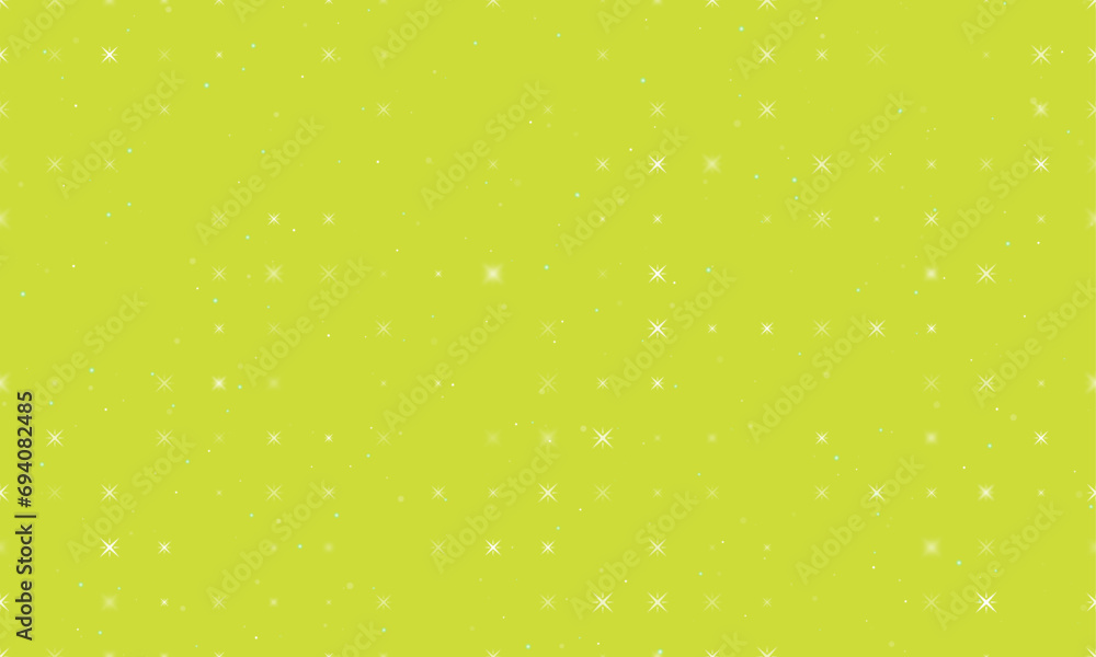 Poster seamless background pattern of evenly spaced white star symbols of different sizes and opacity. vect