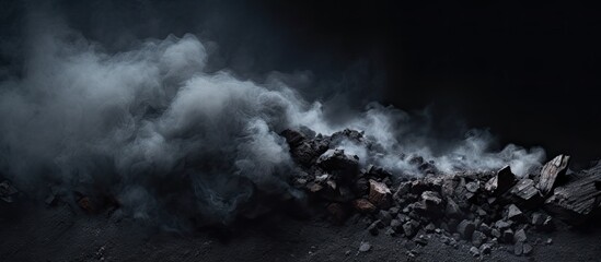 Coal extracted from an open pit. - obrazy, fototapety, plakaty