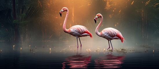 Fauna, including birds like flamingos and ducks, is a part of nature.
