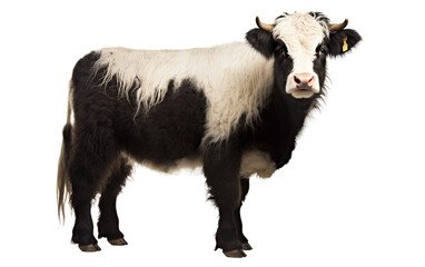 Belted Majesty Unveiled Cattle Isolated on Transparent Background PNG.