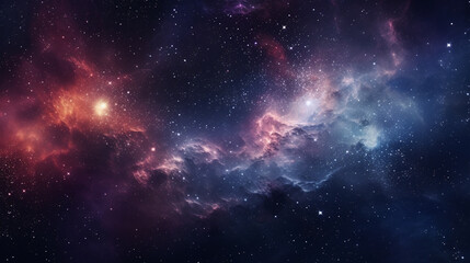interstellar, deep space, colorful nebula, sparkling stars, artistic rendition, Marco Bauriedel...