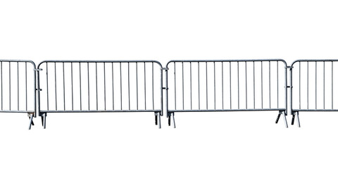 Crowd control barrier isolated on the transparent background - obrazy, fototapety, plakaty