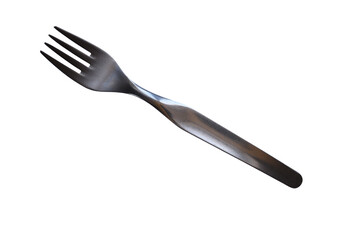A steel fork isolated on the transparent background