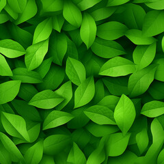 Green leaves background. Fresh Pattern with many leaves 