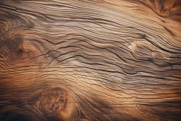 Foto auf Glas Vintage Wood Grain - Close-up of weathered wood texture with natural patterns - AI Generated © Arthur