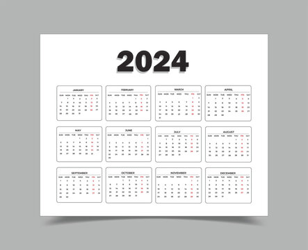 2024 Calendar I 2024 Calendar for Office