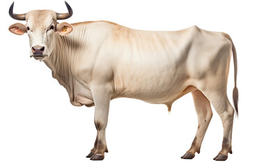 Brahman Presence Unveiled Cattle Isolated on Transparent Background PNG.