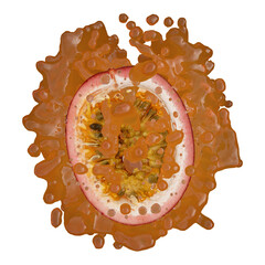 Realistic 3D render of passion Fruit best for commercial and Design purpose