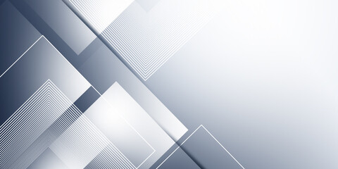 Abstract template background white and soft blue squares overlapping and texture