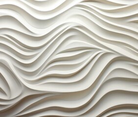 A contemporary relief art with white curvilinear ridges, giving an impression of subtle movement and depth. Generative AI.