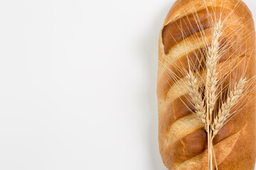 Fresh loaves of bread, various breads for toasts and sandwiches, delicious crispy breads,...