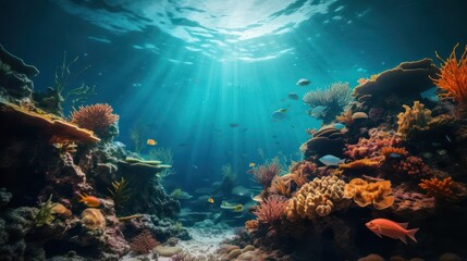 Fototapeta premium Underwater world of the ocean