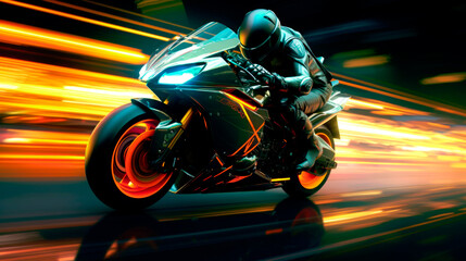 sport motorbike speeding