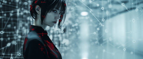 Woman of Digital Distance (Generative AI)
