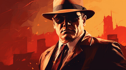Mafia boss stock illustration Gangster, Mafia, Organized Crime, Manager, Foreperson 