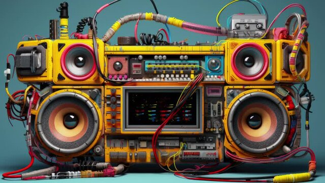 AI inspired audio cassette boombox stereos
