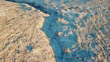 Mud volcanos in Chachuna protected areas and vashlovani protected area, in Kakheti , Georgia. amazing and beautiful Desert land  