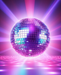 purple disco ball