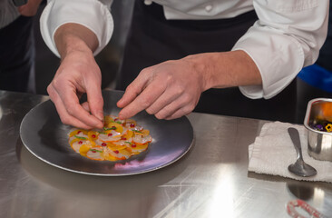 Cooking masterclass for visitors, great chefs high cuisine French restaurants, fine dining, winter festival, Avenue de Champagne, Epernay, France