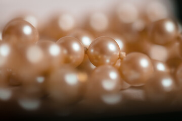 array of heirloom pearls at a wedding