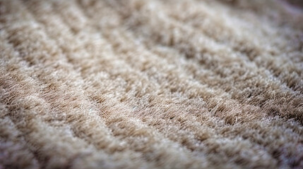 The close up of the texture of the soft carpet in the style of macro