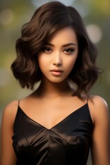 Fototapeta premium Beautiful Woman in Little Black Dress