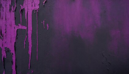 old black purple painted metal wall cracked paint texture dark magenta background with paint drips baner with colored rough texture