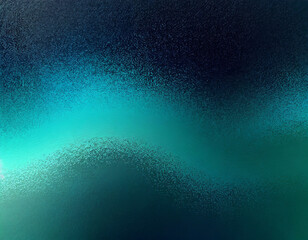 Black dark light jade petrol teal cyan sea blue green abstract wave wavy line background. Ombre gradient. Blue atoll color. Noise grain rough grungy. Matte shimmer metallic electric - obrazy, fototapety, plakaty