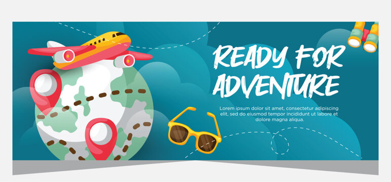 Travel banner vacation template design