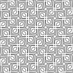 Figures from lines.Black pattern on white wallpaper for web page, textures, card, poster, fabric, textile packaging or napkins. Abstract wallpaper. Repeating background image. White texture