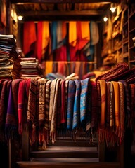 Vibrant Silk Elegance: Nepalese Shawls