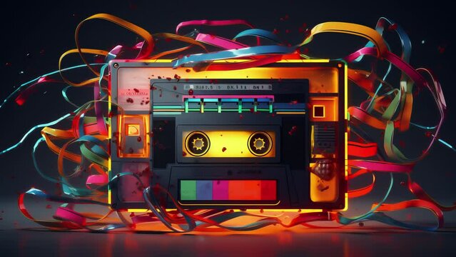 AI inspired audio cassette collection