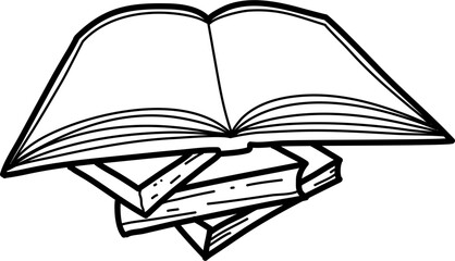 Books Education Drawing Doodle Vector Illustration