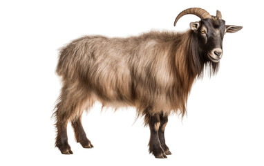 Nigerian Dwarf Goat Elegance Isolated on Transparent Background PNG.