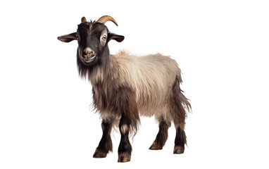 Dwarf Majesty Unveiled Goat Isolated on Transparent Background PNG.