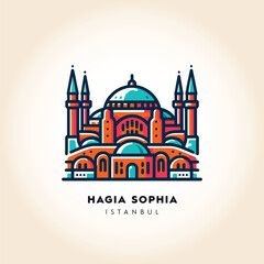 Obraz premium Galata Tower Majesty: Istanbul's Historic Landmark in Colorful Vector Art