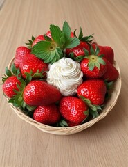 strawberries on a plate