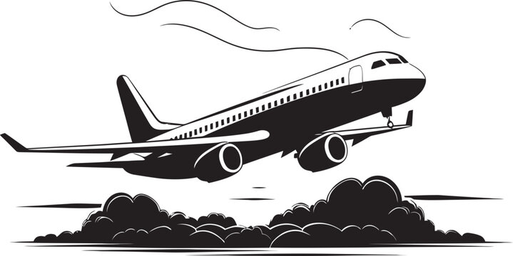 SkyWing Vector Elegance in Flight Symbolism AeroGlide Emblem Precision Craft for Air Travel