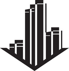 TowerCraft Sleek Vectorized Building Icon StructureSpark Elegant Building Vector Emblem