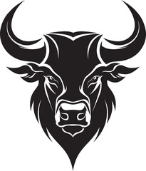 StampedeMark Elegant Vector Bull Head Icon BullPower Dynamic Bull Head Vector Emblem