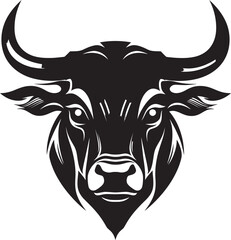 RagingBull Artistic Bull Head Vector Logo BullRage Sleek Vector Bull Head Symbol