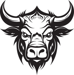 RampantRage Precision Bull Vector Logo StampedeMark Sleek Bull Icon