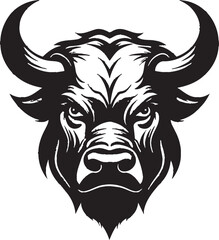 RampantRage Sleek Vector Bull Emblem StampedeMark Elegant Bull Vector Icon