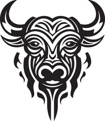 BullRage Dynamic Vector Bull Logo HornCraft Artistic Bull Icon