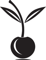 SweetTangAura Precision Cherry Vector Logo CrimsonHarvestMaster Sleek Cherry Symbol