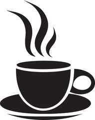 AromaAura Sleek Coffee Cup Symbolization CuppaCraft Elegant Vector Coffee Cup Icon