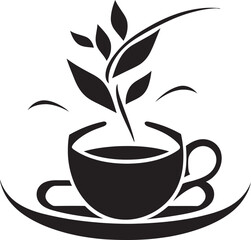 CuppaCraft Elegant Vector Coffee Cup Icon EspressoMaster Dynamic Vector Coffee Cup Design