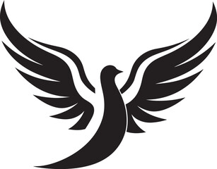 PeacefulSoar Dynamic Dove Vector Emblem SereneWingsMark Precision Dove Vector Logo