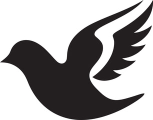 Obraz premium SereneWingsMark Precision Dove Vector Logo GracefulGlideGraffix Sleek Dove Symbol