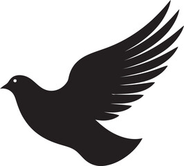 GracefulGlideGraffix Sleek Vector Dove Emblem FeatheredEleganceAura Dynamic Dove Symbol